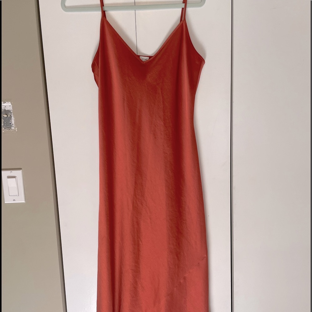 Wilfred slip dress L burnt orange